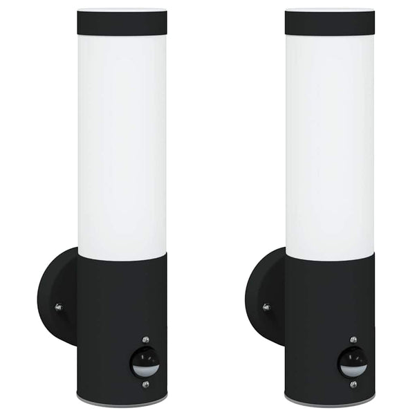 Außenwandleuchte Schwarz 2er Set