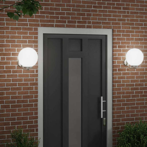 Außenwandleuchte Silber 2er Set
