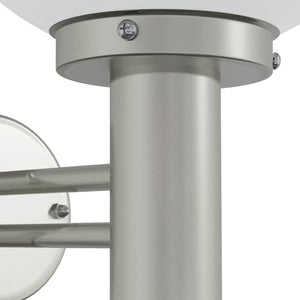 Moderne Edelstahl Außenwandleuchte Silber