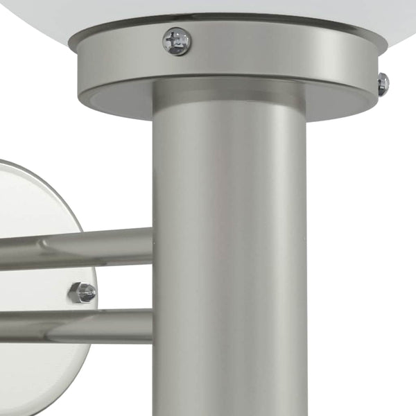 Moderne Edelstahl Außenwandleuchte Silber