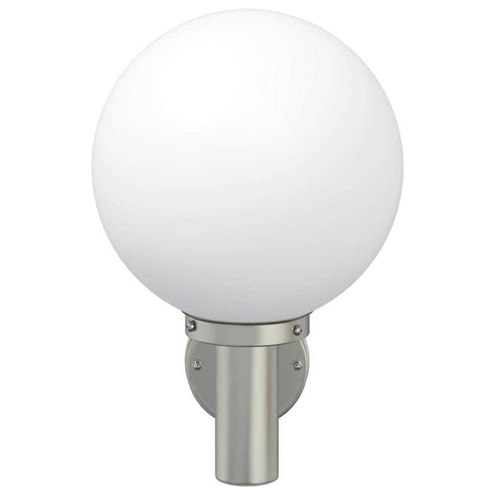 Moderne Edelstahl Außenwandleuchte Silber