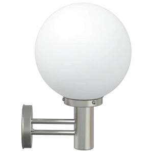 Moderne Edelstahl Außenwandleuchte Silber