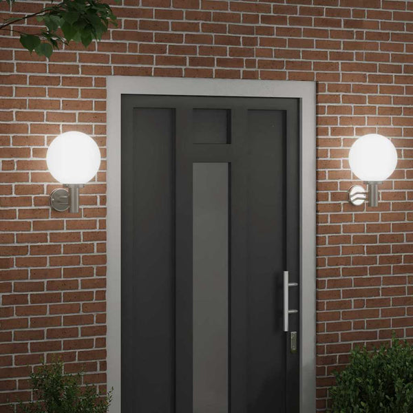 Außenwandleuchte Silber 2er Set