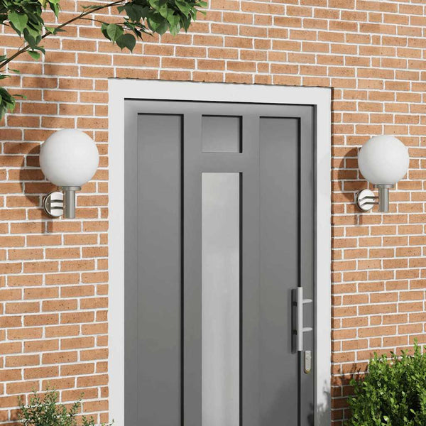 Außenwandleuchte Silber 2er Set