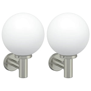 Außenwandleuchte Silber 2er Set