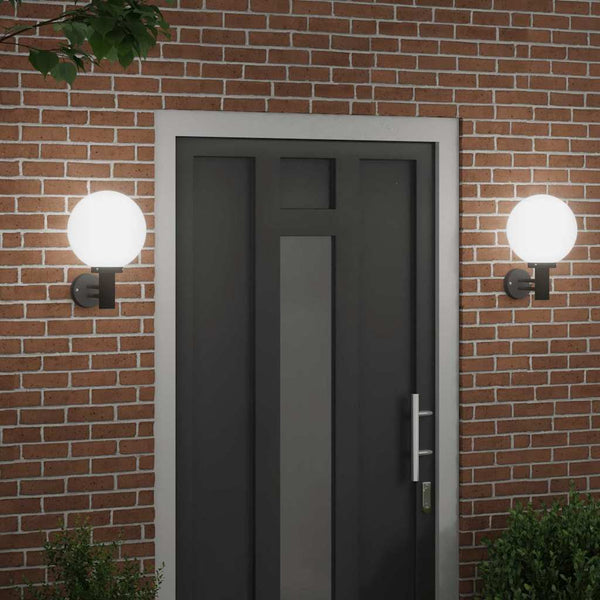 Außenwandleuchte Schwarz 2er-Set