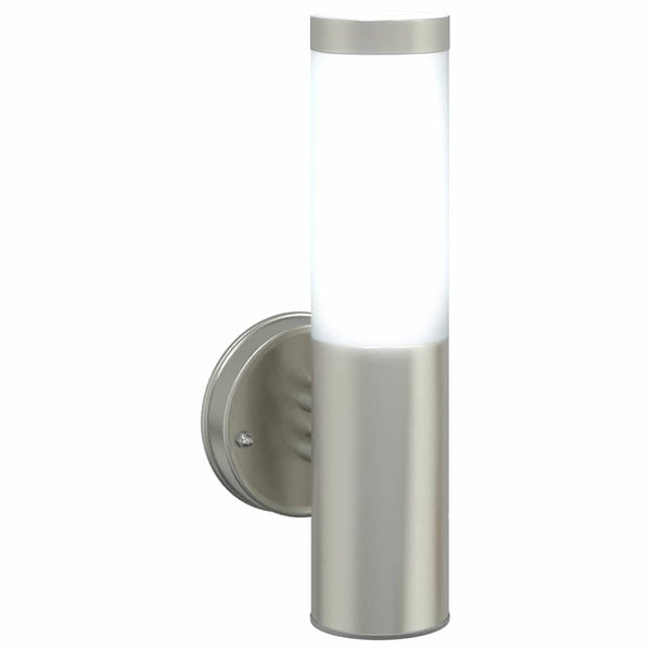 Außenwandleuchte Silber 2er Set