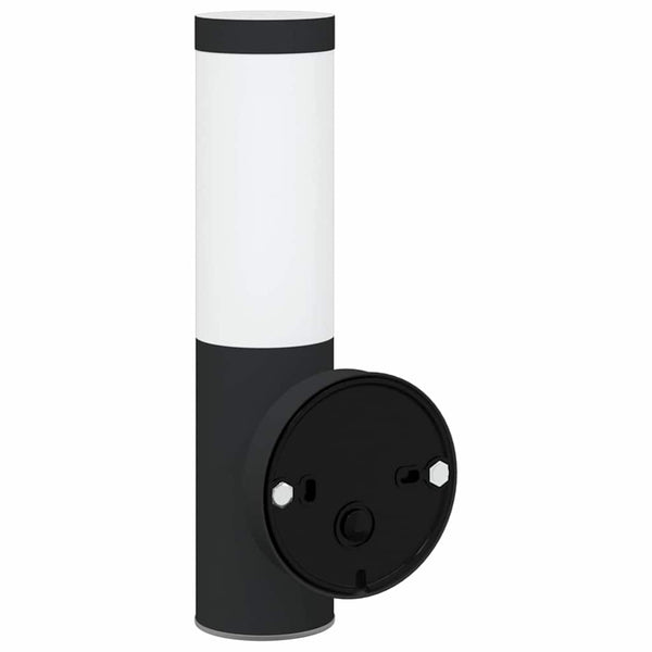 Schwarze Außenwandleuchte Edelstahl 33cm
