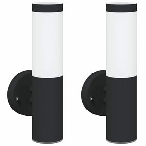 Außenwandleuchte Schwarz 2er-Set