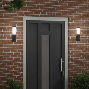 Moderne Außenwandleuchte, 2er-Set, Schwarz