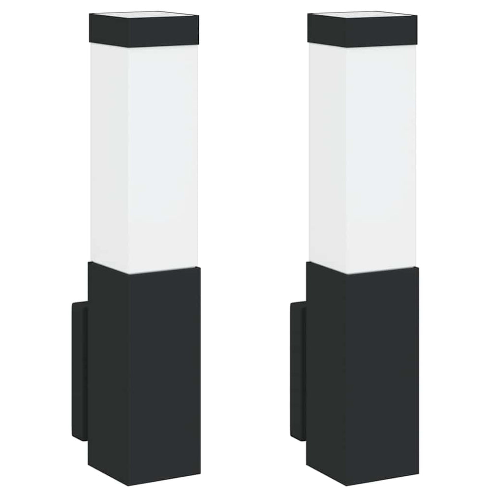 Moderne Außenwandleuchte, 2er-Set, Schwarz