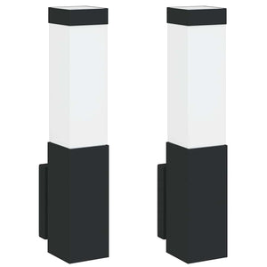 Moderne Außenwandleuchte, 2er-Set, Schwarz