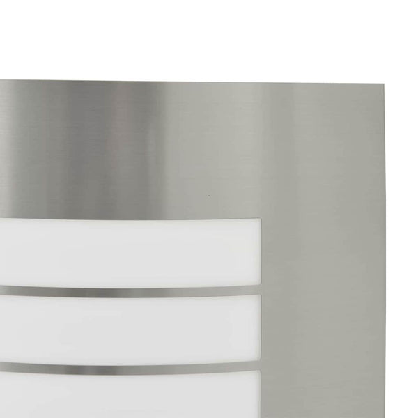Silberne Außenwandleuchten, 2er-Set