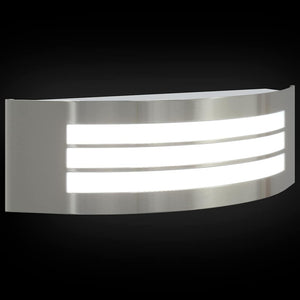 Silberne Edelstahl Außenwandleuchte