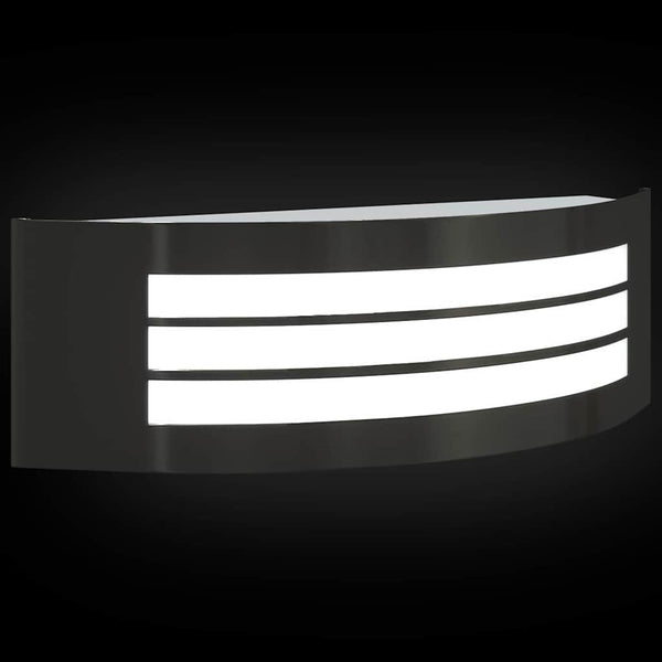 Schwarze Edelstahl Außenwandleuchte