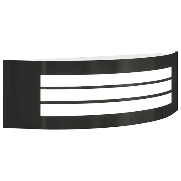 Außenwandleuchte, 2er-Set, Schwarz, 32 cm