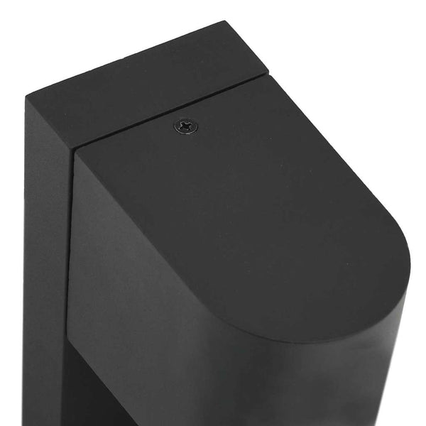 Schwarze Edelstahl Außenwandleuchte 12x7x15cm