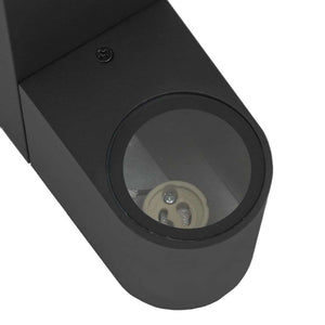 Außenwandleuchte Schwarz Edelstahl 2er-Set