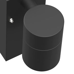 Schwarze Außenwandleuchte, 2er-Set