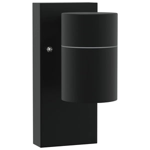 Schwarze Außenwandleuchte, 2er-Set
