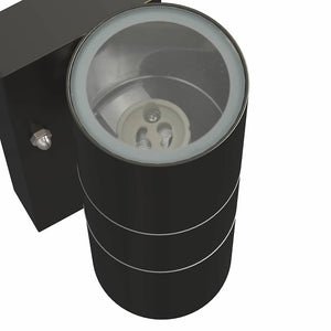 Schwarze Edelstahl Außenwandleuchte