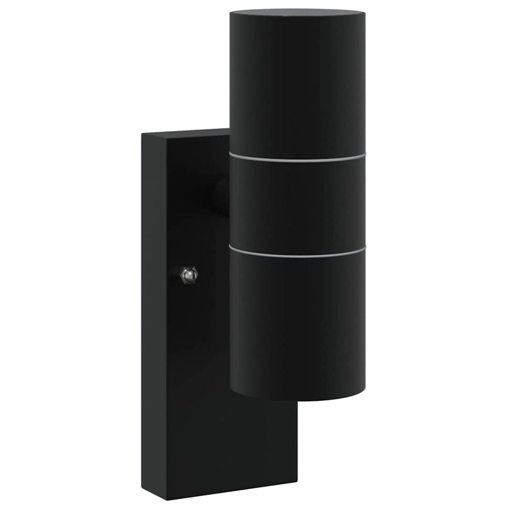 Schwarze Edelstahl Außenwandleuchte