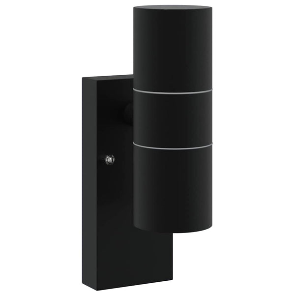 Schwarze Edelstahl Außenwandleuchte