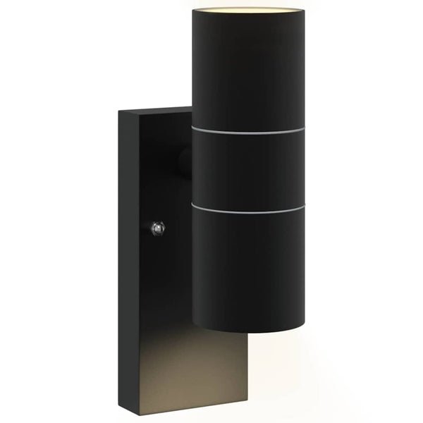 Schwarze Edelstahl Außenwandleuchte