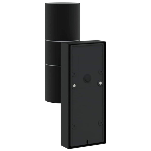 Außenwandleuchte, 2er-Set, Schwarz, 22cm