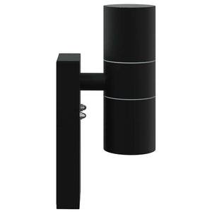 Außenwandleuchte, 2er-Set, Schwarz, 22cm