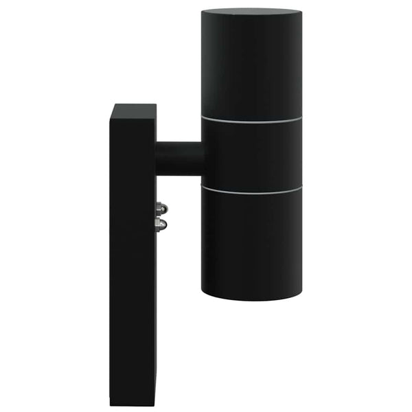 Außenwandleuchte, 2er-Set, Schwarz, 22cm