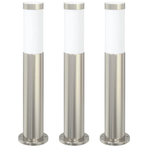 Edelstahl Pollerleuchten 3er Set IP44