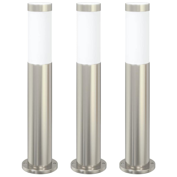 Edelstahl Pollerleuchten 3er Set IP44