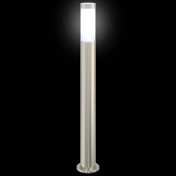 Edelstahl Pollerleuchten 3er Set 80cm