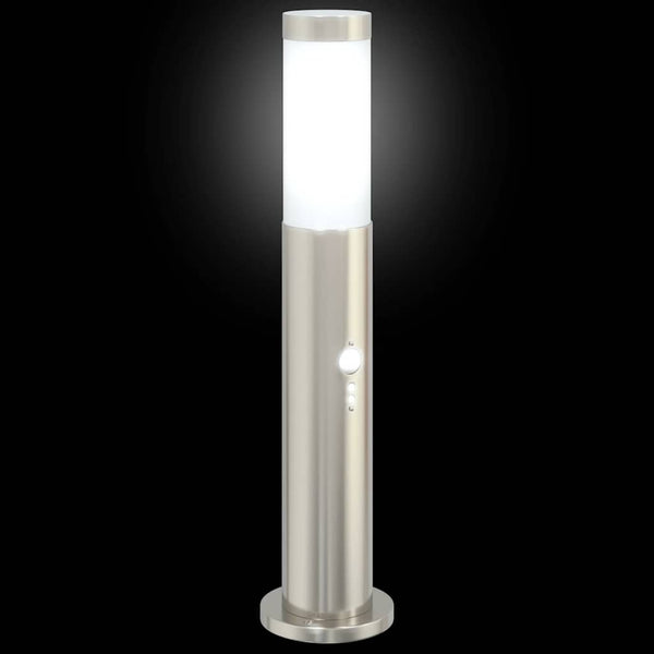 Edelstahl Pollerleuchte mit Sensor 50cm