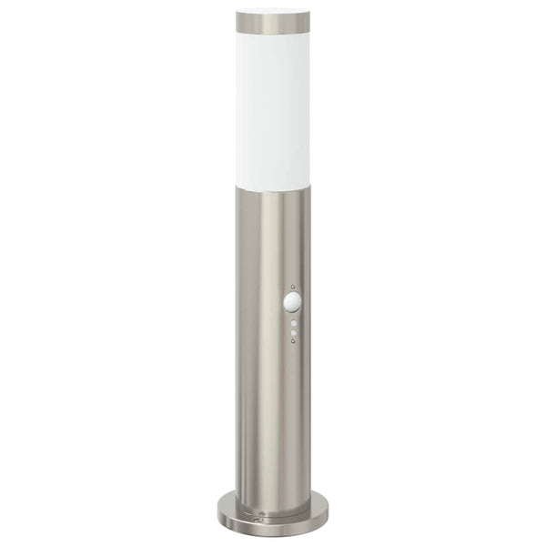 Pollerleuchten mit Sensor, 3er Set, Edelstahl