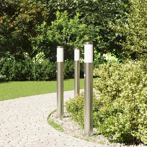 Pollerleuchten mit Sensor 3er Set Edelstahl 80cm