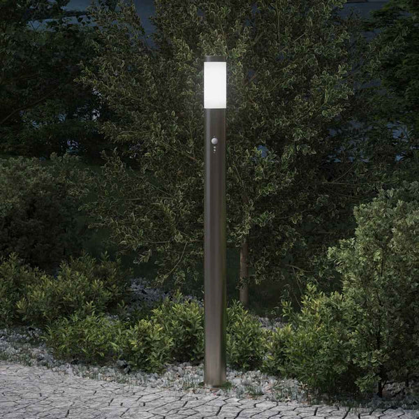 vidaXL Borne lumineuse avec capteur 110 cm acier inoxydable IP44