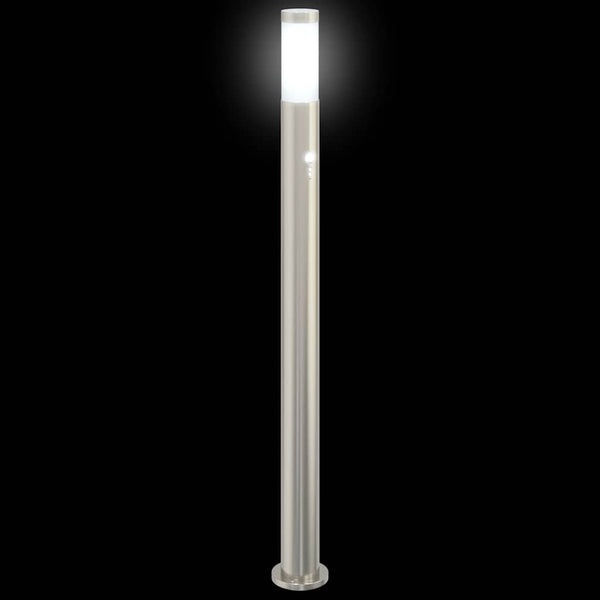 Edelstahl Pollerleuchten mit Sensor, 3er Set