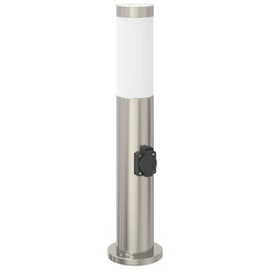 Edelstahl Pollerleuchte mit Steckdose - 50cm
