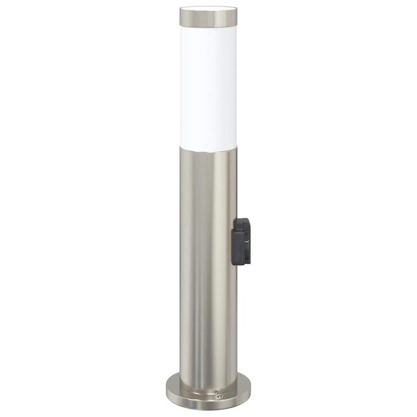 Edelstahl Pollerleuchte mit Steckdose - 50cm
