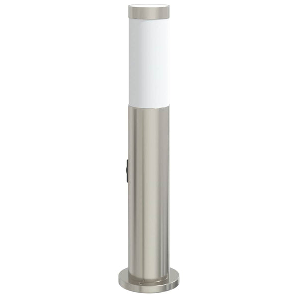 Edelstahl Pollerleuchte mit Steckdose - 50cm