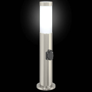 Edelstahl Pollerleuchte mit Steckdose - 50cm