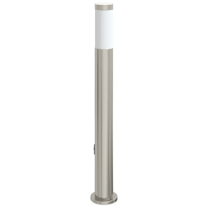Edelstahl Pollerleuchte mit Steckdose 80cm