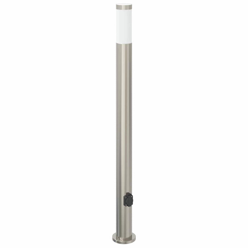 Edelstahl Pollerleuchte mit Steckdose 110cm