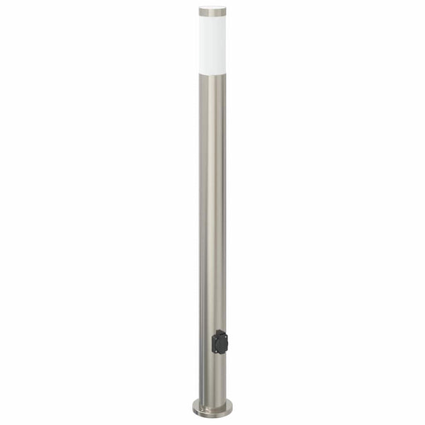 Edelstahl Pollerleuchte mit Steckdose 110cm