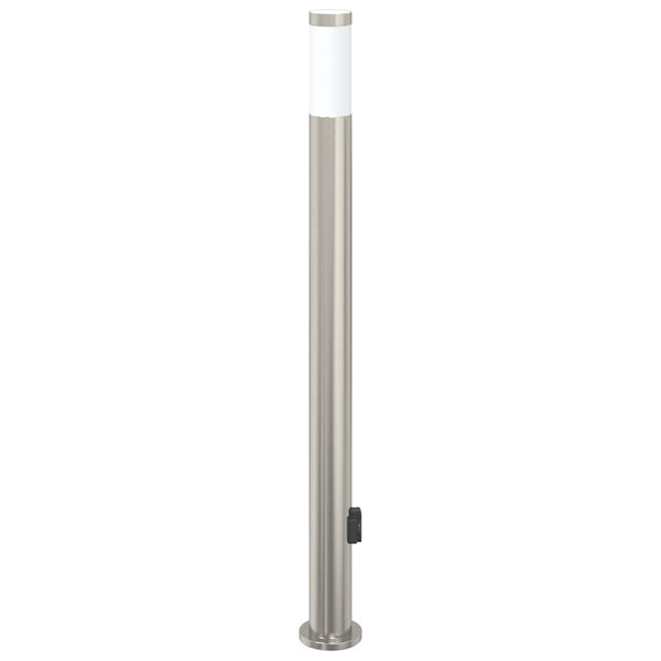 Edelstahl Pollerleuchte mit Steckdose 110cm
