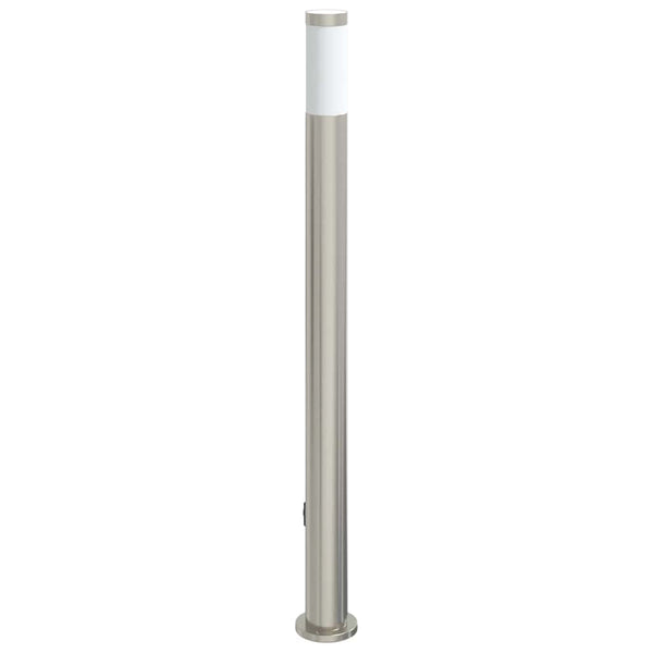 Edelstahl Pollerleuchte mit Steckdose 110cm