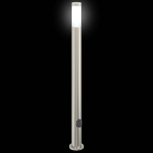 Edelstahl Pollerleuchte mit Steckdose 110cm
