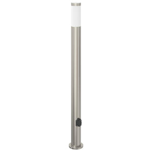 Edelstahl Pollerleuchten mit Steckdose, 3er Set